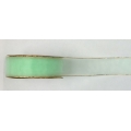 Organza Ribbon Mint Green w/Gold Edge 1.5" 10y.